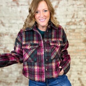 Plaid Women's Jacket - Multicolor Entro large